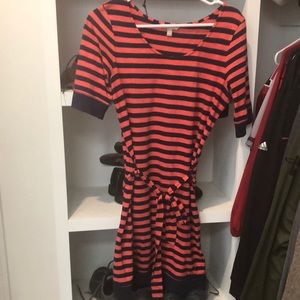 Banana Republic red/blue striped dress